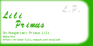 lili primus business card